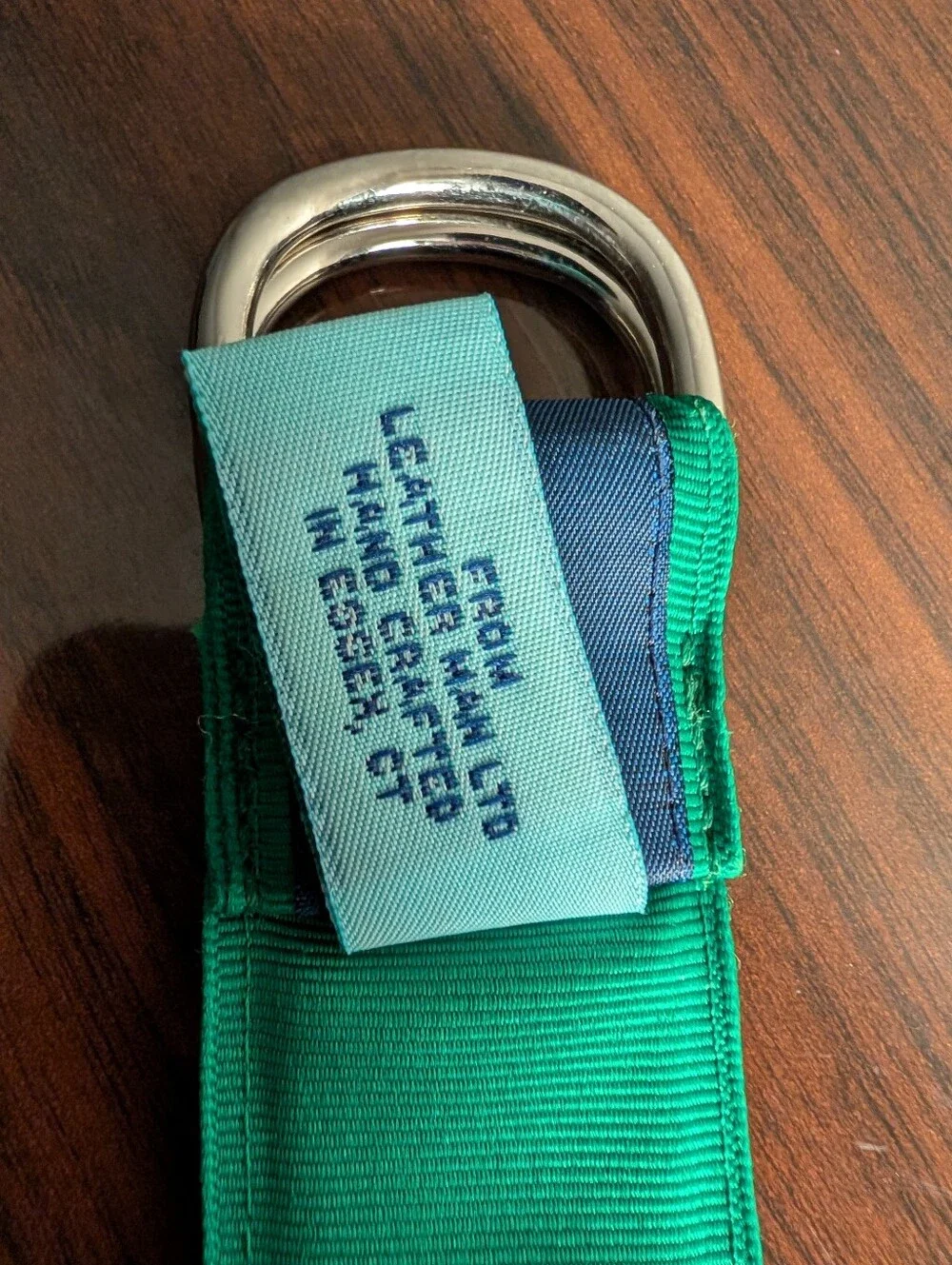Blue and Green Eliza B Belt with Whales, Size Small